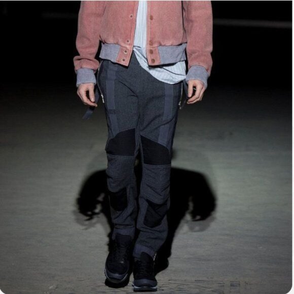 Dries Van Noten AW 14 Runway Biker Moto Zipper Wool Pants - Picture 1 of 12
